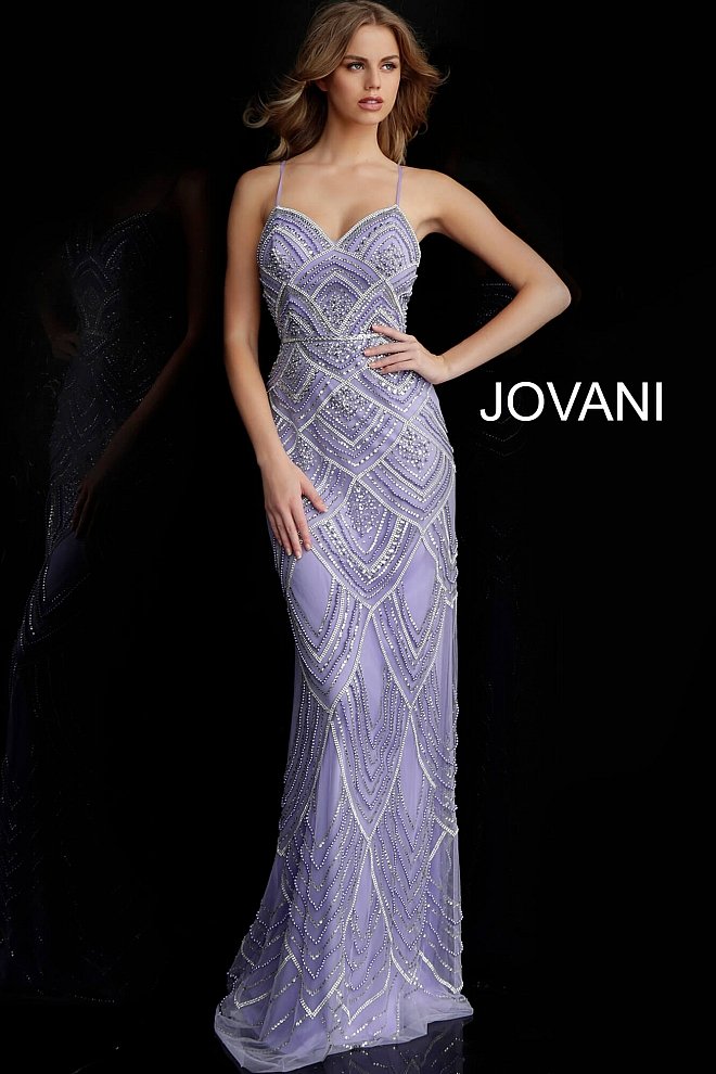 Grøn Jovani gallakjole med sølv JVN3817 - Jovani - tp kjoler